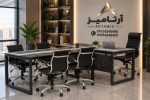 میز مدیریت و کنفرانس فلزی پایه مثلثی